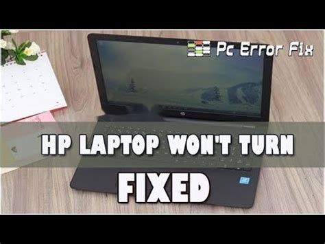 100% Working Fixes My Hp Laptop Won't Turn On? - Youtube