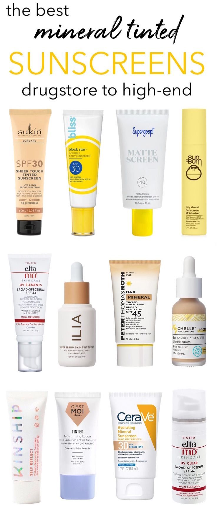 12 Must Try Tinted Mineral Sunscreens Drugstore To High End