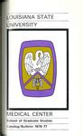 1976 1977 Lsu Medical Center Catalog Bulletin School Of Graduate Stud