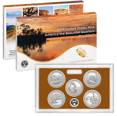 2014 United States Mint America The Beautiful Quarters Proof Set