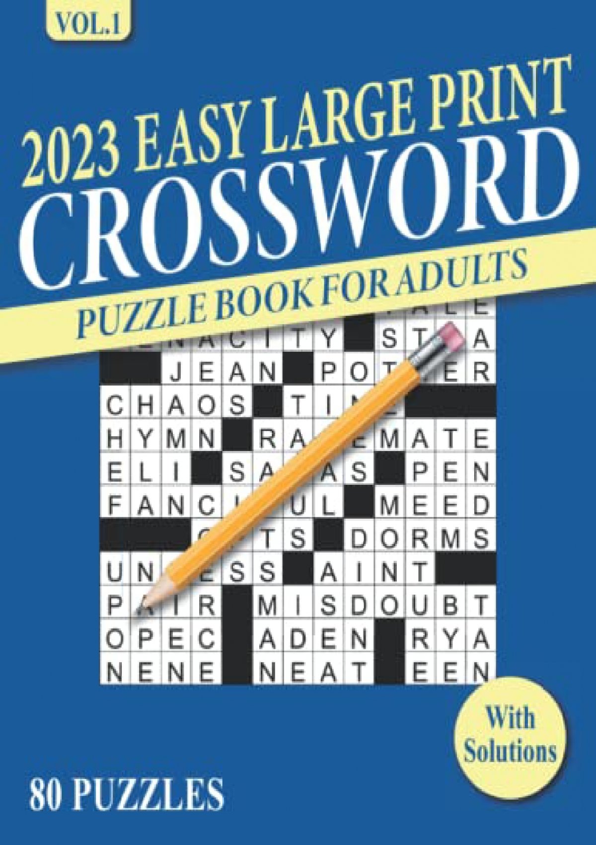 2023 Easy Crossword Puzzle Book For Adults 80 Large Print Crossword