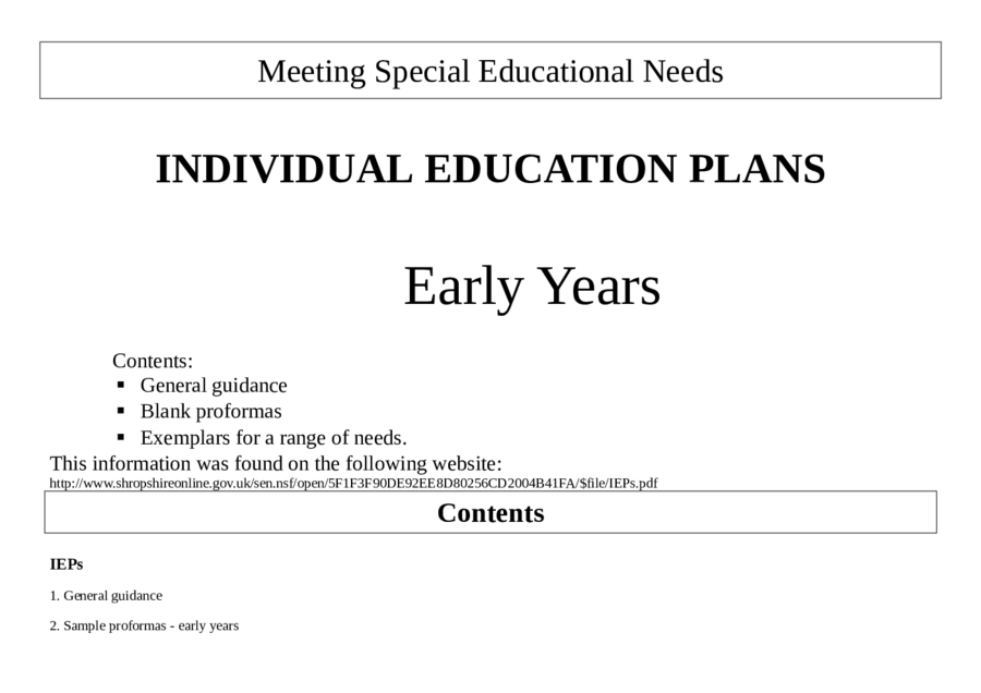 2025 Individual Education Plan Fillable Printable Pdf Forms Handypdf