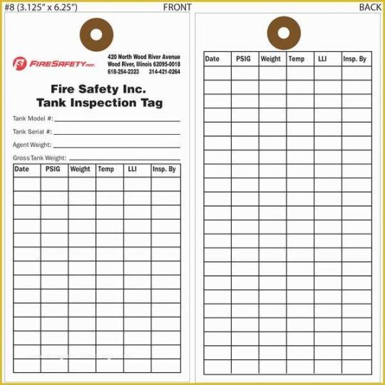 31 Free Fire Extinguisher Inspection Tags Template Heritagechristiancollege