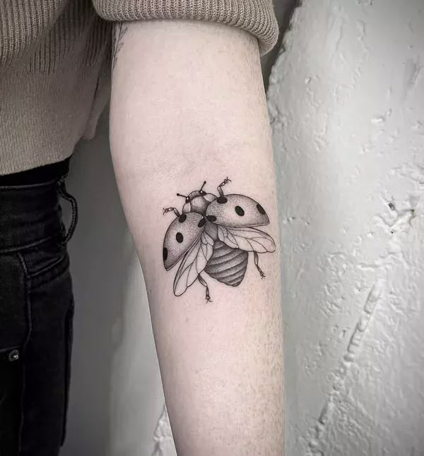 42 Meaningful Ladybug Tattoos To Cope With Times Of Hardship And Struggle