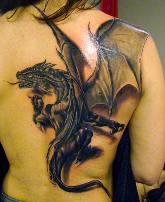 44 Amazing Dragon Back Tattoos For 2024