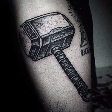 70 Mjolnir Tattoo Designs For Men Hammer Of Thor Ideas