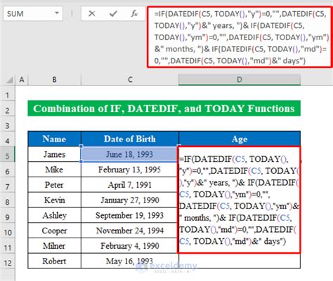 Ageing Formula In Excel Excel Excelmaster Microsoftexcel