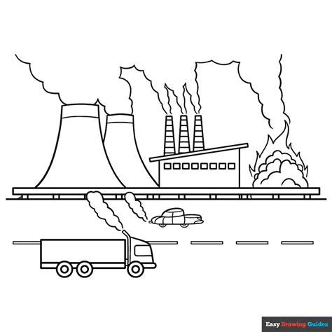 Air Pollution Coloring Page Easy Drawing Guides