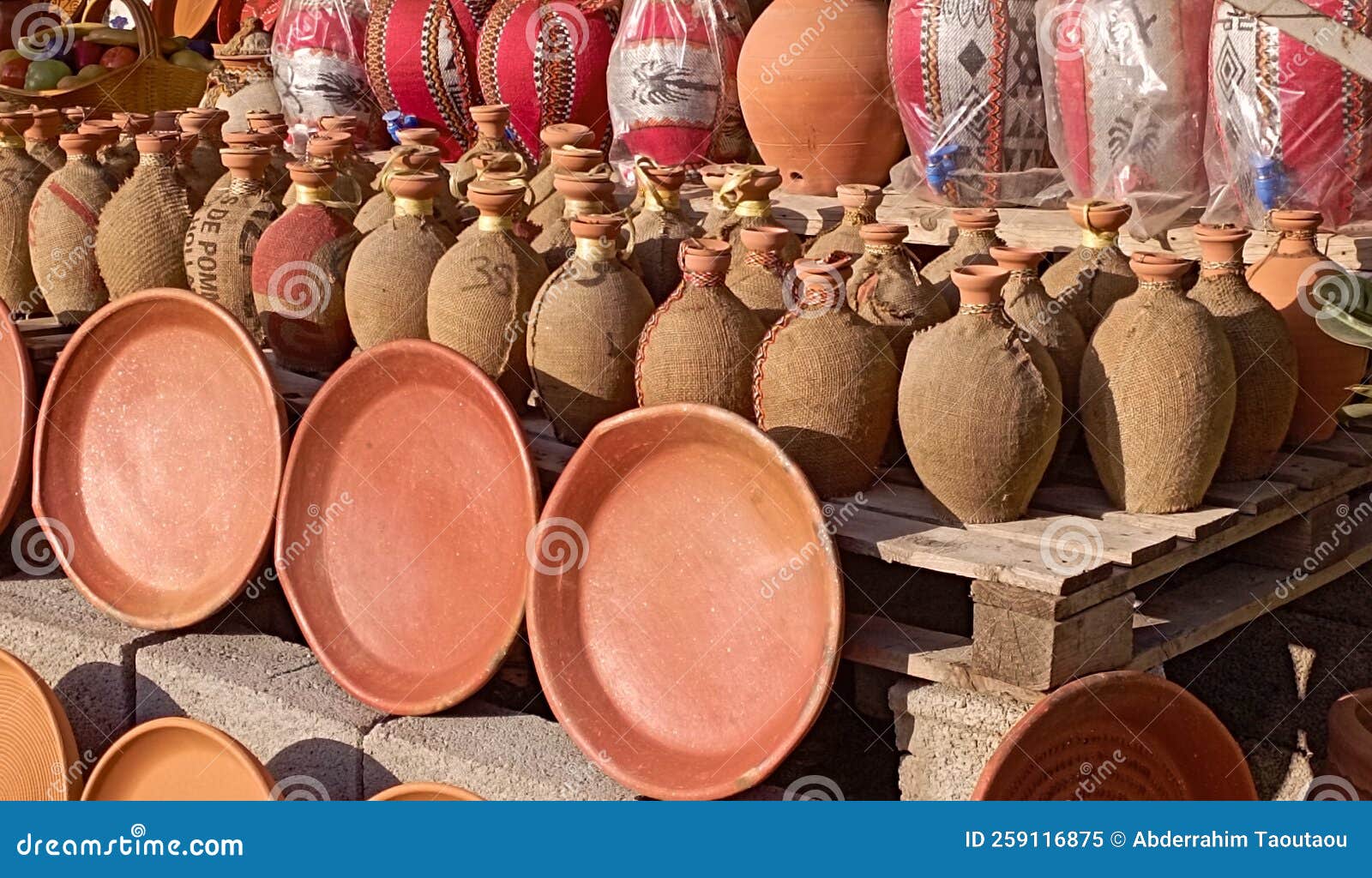 Algerian Traditional Pottery Stock Image Image Of Iron Drums 259116875