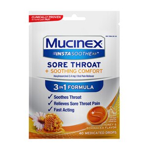 Amazon Com Mucinex Instasoothe Sore Throat Soothing Comfort Honey