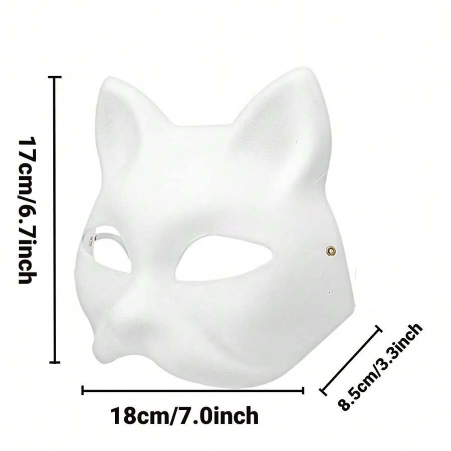 Amazon Com Toyandona Therian Mask Diy Paintable Blank Masks White