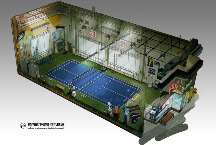 Artstation Environment Design Badminton Court