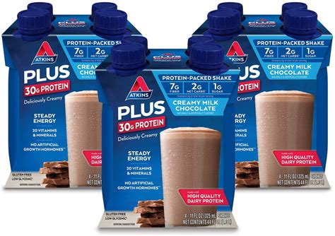 Atkins Plus Protein Packed Shake Creamy Milk Chocolate With 30 Grams