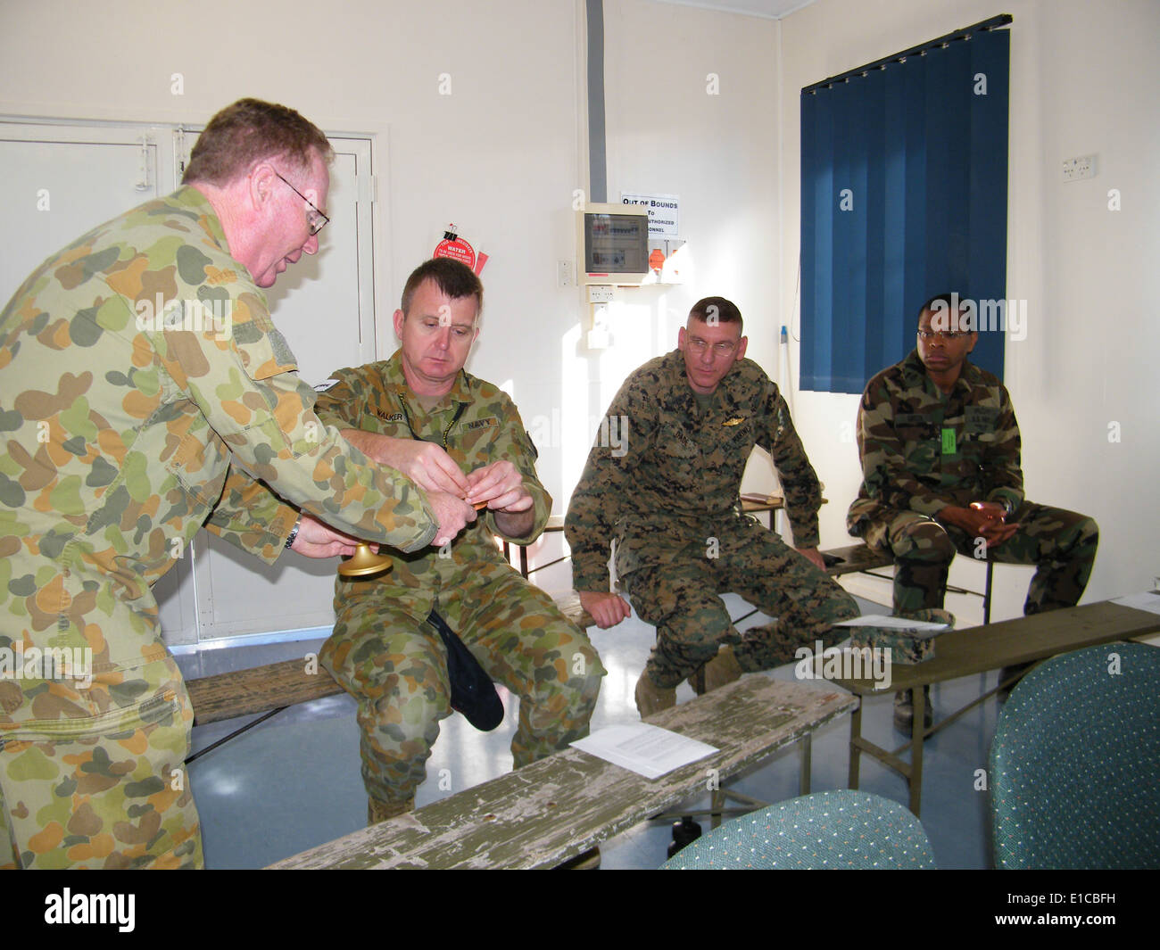 Australian Army Officer Rod Mcauliffe A Chaplain With The 9 Force