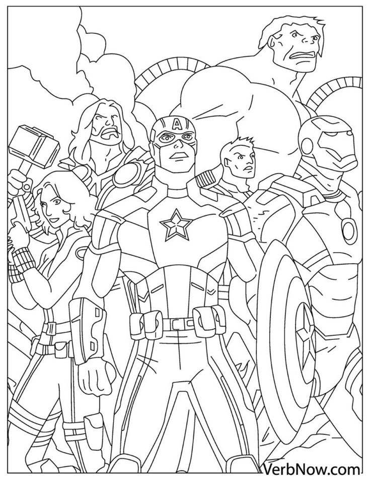 Avengers Coloring Pages From Marvel K5 Worksheets