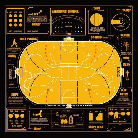 Basketball Strategy Field Game Tactic Board Template Premium Ai