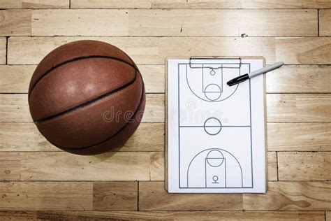 Basketball Textbuch Strategien Sport Strategie Konzepte Stockbild