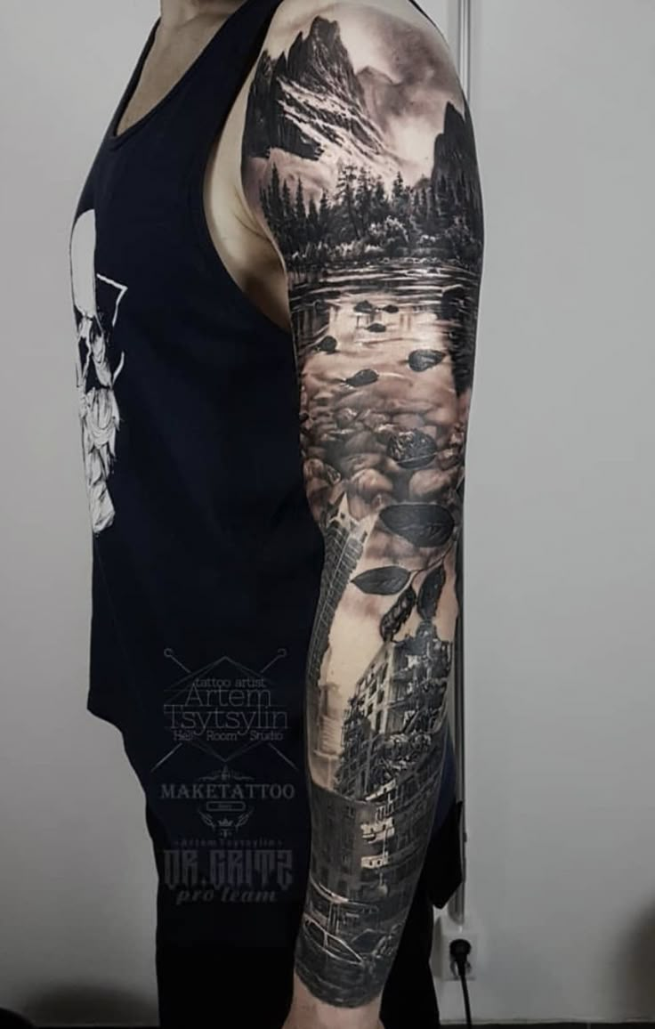 Beautiful Nature Sleeve Tattoo Tattoos Pinterest Sleeve Tattoos