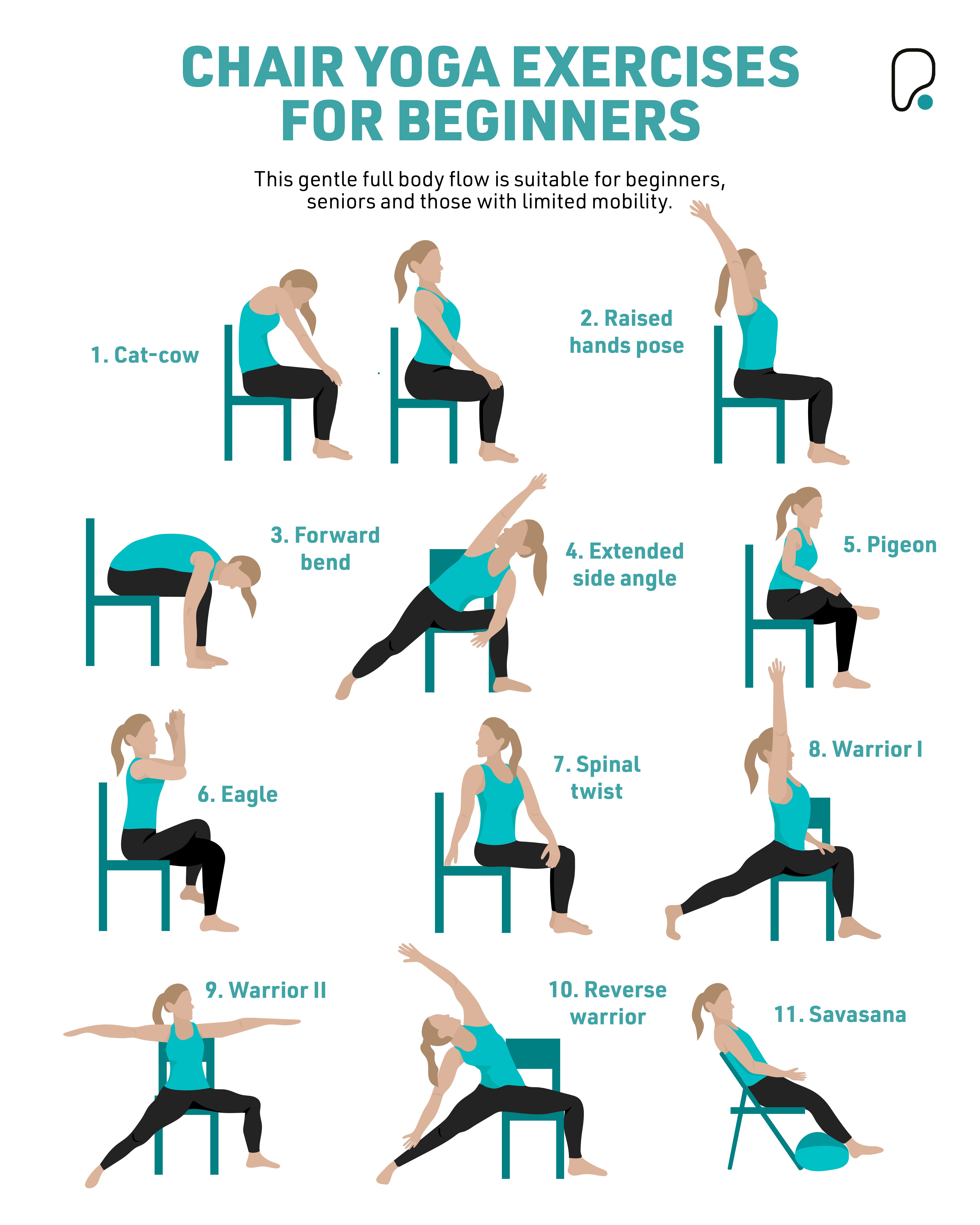 Beginner Chair Yoga Flow Beginner Yoga Workout Yoga For Seniors