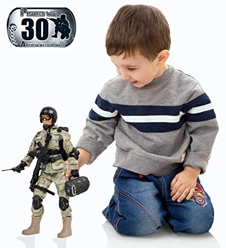 Buy Click N Play Airborne Paratrooper 12 Inch Action Figures