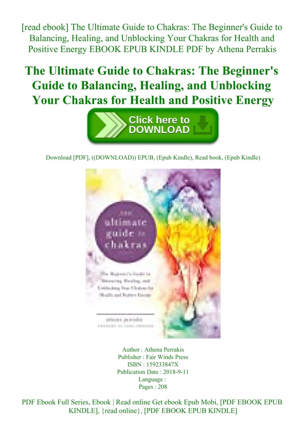 Buy The Ultimate Guide To The Power Of Chakras The Beginner Amp 39 S Guide To Balancing Healing