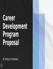 Career Development Program Proposal Pptx Career Development Program