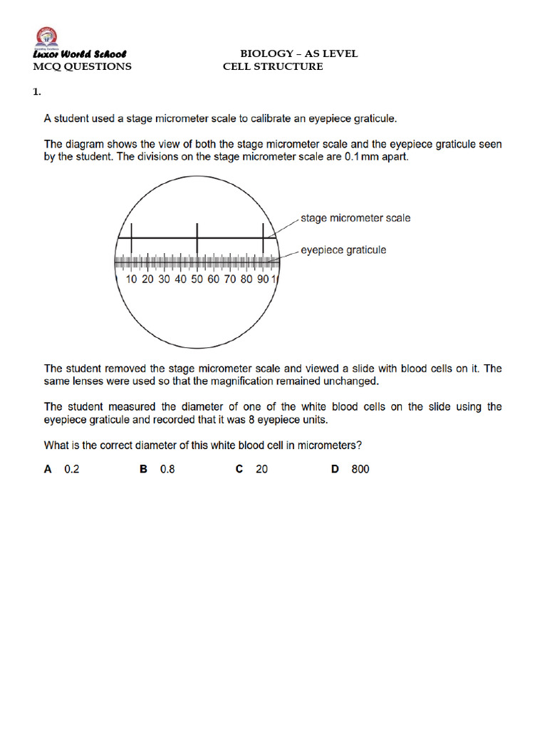 Cell Structure Mcq Free Pdf Objective Question Answer For Cell