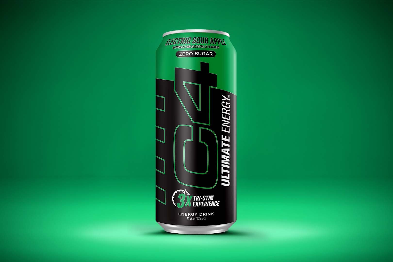 Cellucor C4 Ultimate Energy Drink Electric Sour Apple Flavor Zero