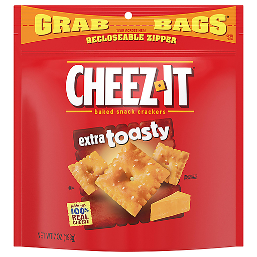 Cheez It Baked Snack Crackers Extra Toasty 7 Oz Shop Hames Corporation