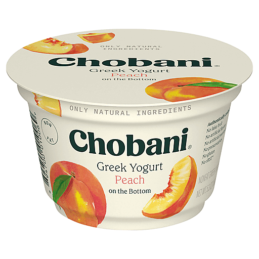 Chobani Yogurt Greek Nonfat Peach On The Bottom Planogram Back