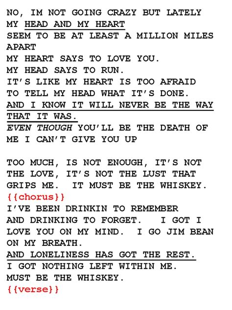 Cody Jinks Must Be The Whiskey Lyrics Pdf