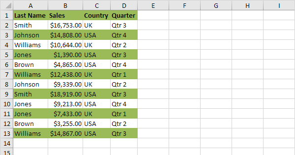 Conditional Formatting Excel 2016 Alternate Row Color Flatsafas