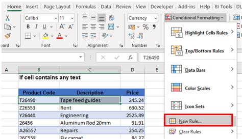 Conditional Formatting If Cell Contains Any Text Excel Google