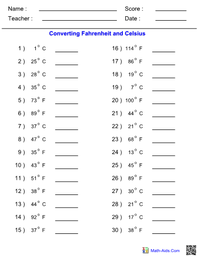 Converting Celsius To Fahrenheit