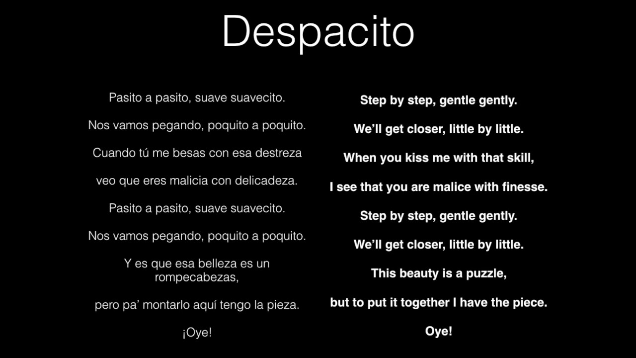 Despacito Lyrics In English Page 3 R Pewdiepiesubmissions