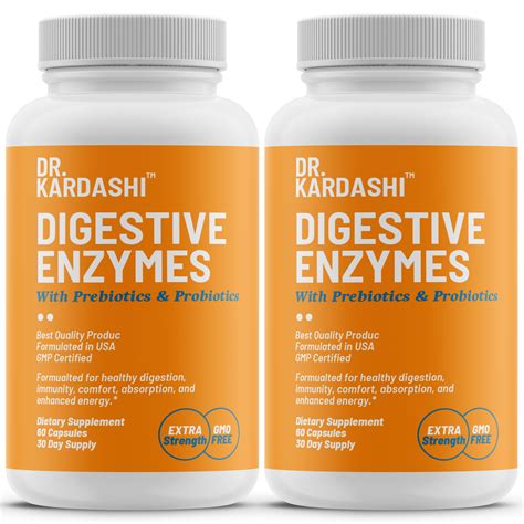 Digestive Enzymes With Prebiotics Probiotics Supplement Natural