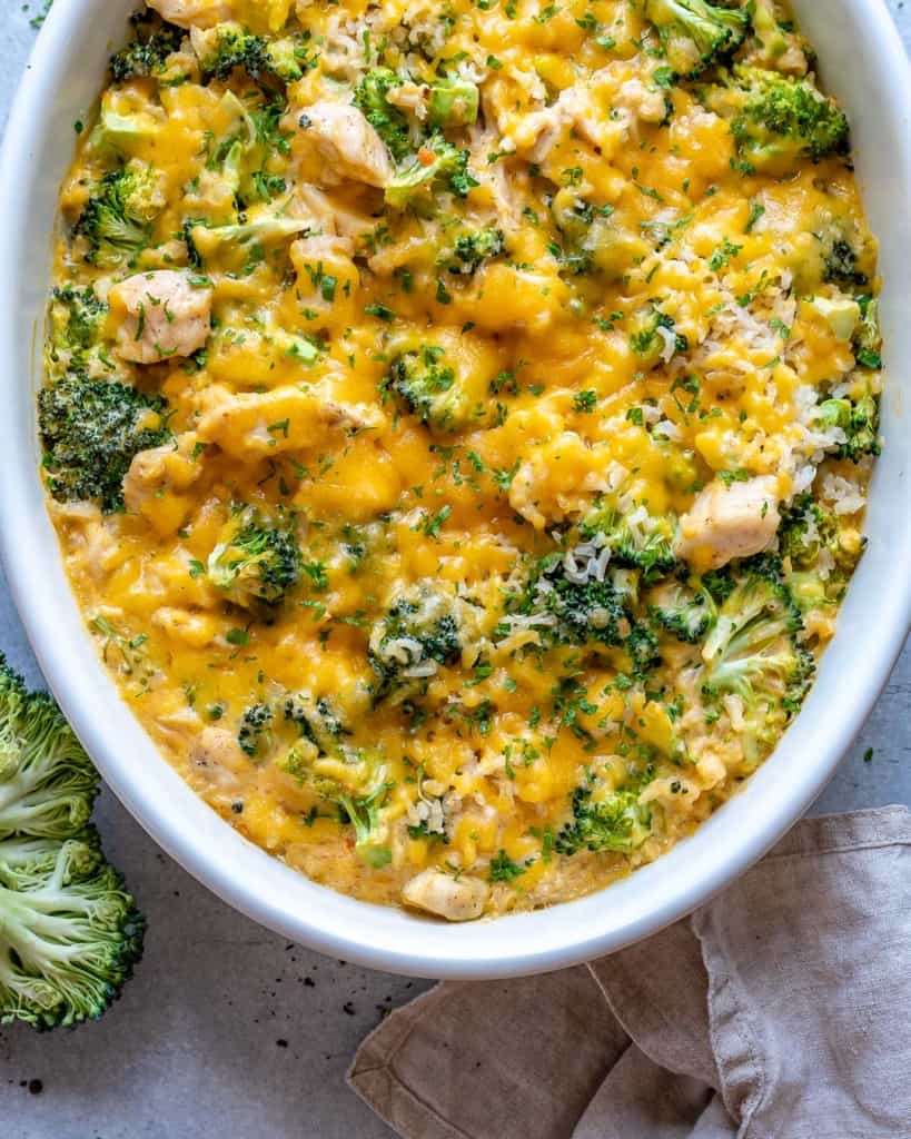 Easy Chicken Broccoli Rice Casserole Healthy Fitness Meals