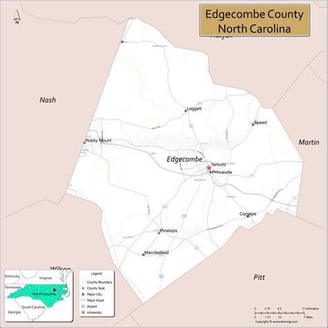 Edgecombe County Nc Map Us Map Guide