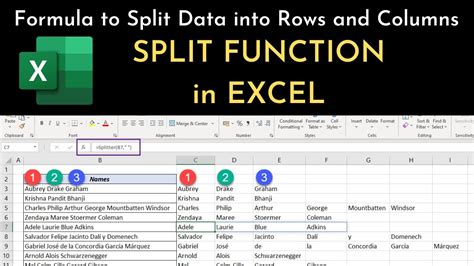 Excel Formula To Split Data Into Rows And Columns Split Function