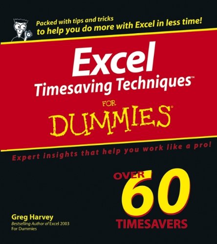 Excel Timesaving Techniques For Dummies Greg Harvey 9780764574276