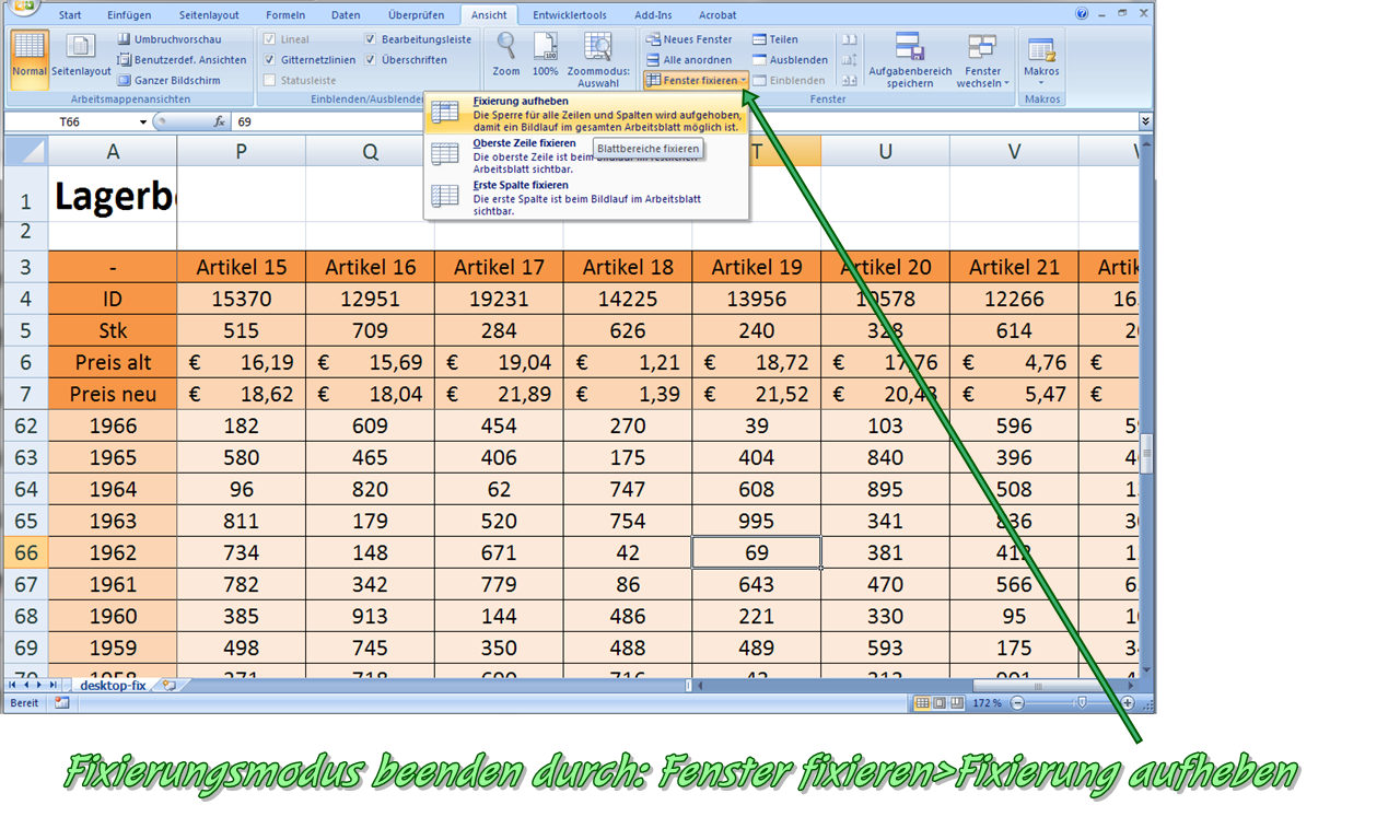 Excel Zeilen Fixieren Schnell Und Einfach Erkl Rt Mit Video