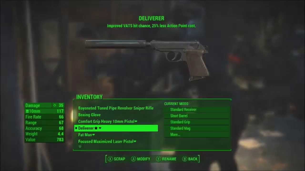 Fallout 4 How To Get The Deliverer Legendary Pistol Youtube