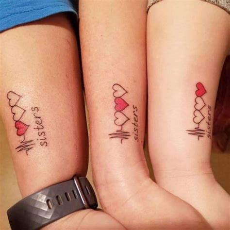 Family Heart Tattoos Matching Tattoos For Siblings Matching Friend