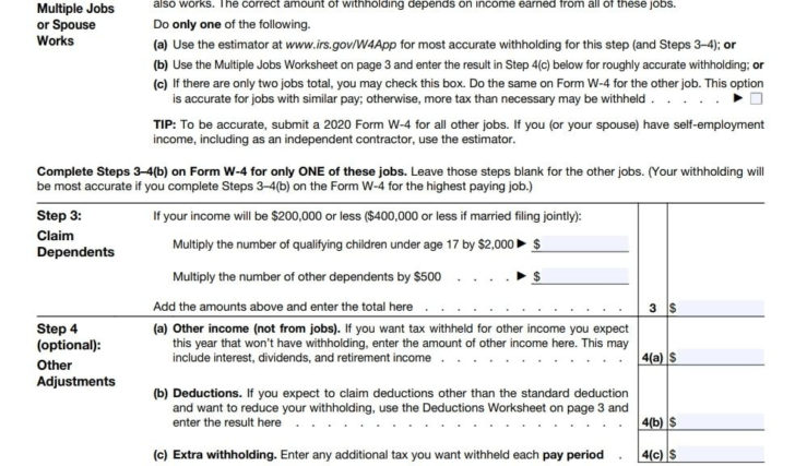 Form W4 Instructions 2021 W4 Form 2021