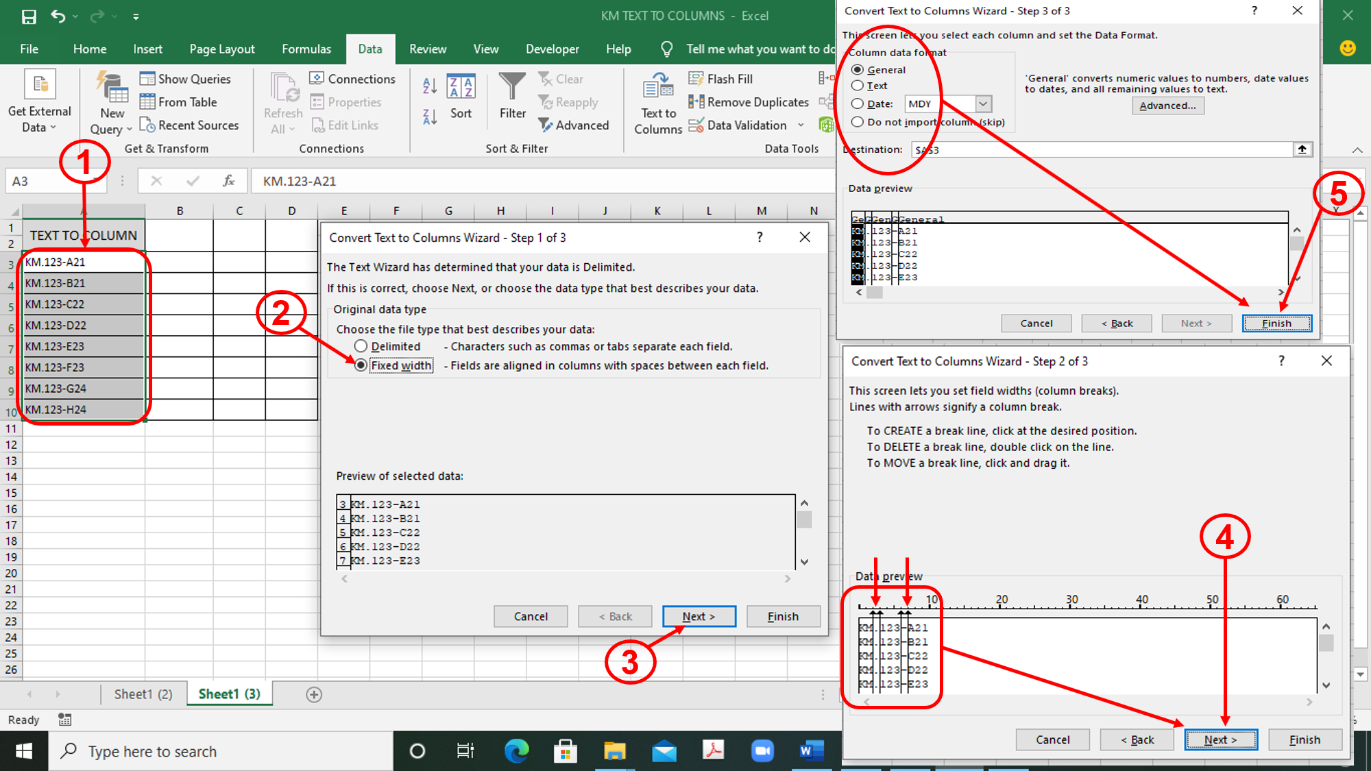 Formula Excell Bagaimana Menggunakan Text To Columns Di Excel