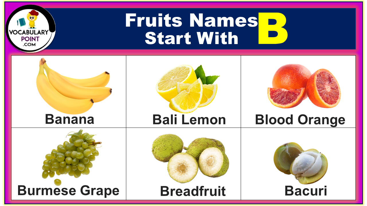 Fruits Names Starting With Archives Vocabulary Point