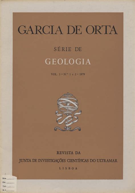 Garcia De Orta S Rie De Geologia Vol 3 N 1 E 2 Alma Mater