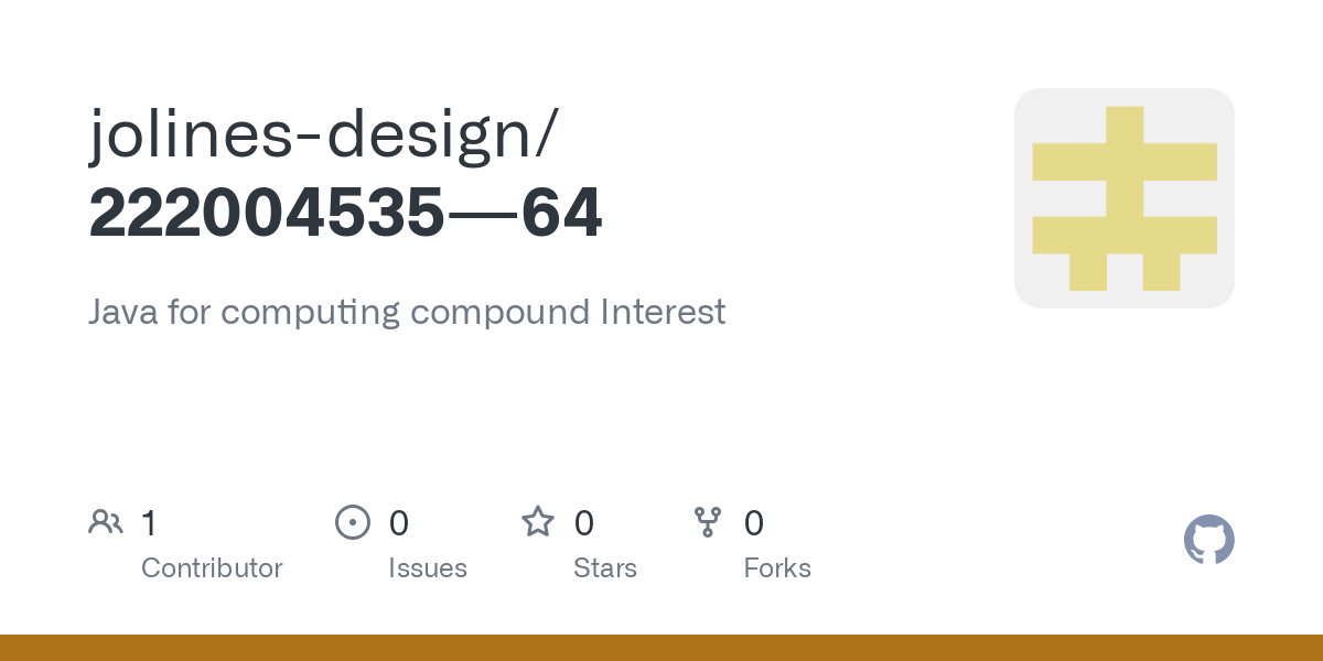 Github Jolines Design 222004535 64 Java For Computing Compound Interest