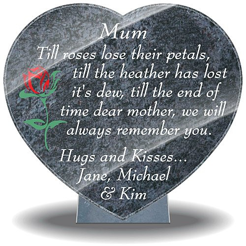 Grave Ornaments Mum Personalized Memorial Plaques Mother Flowers