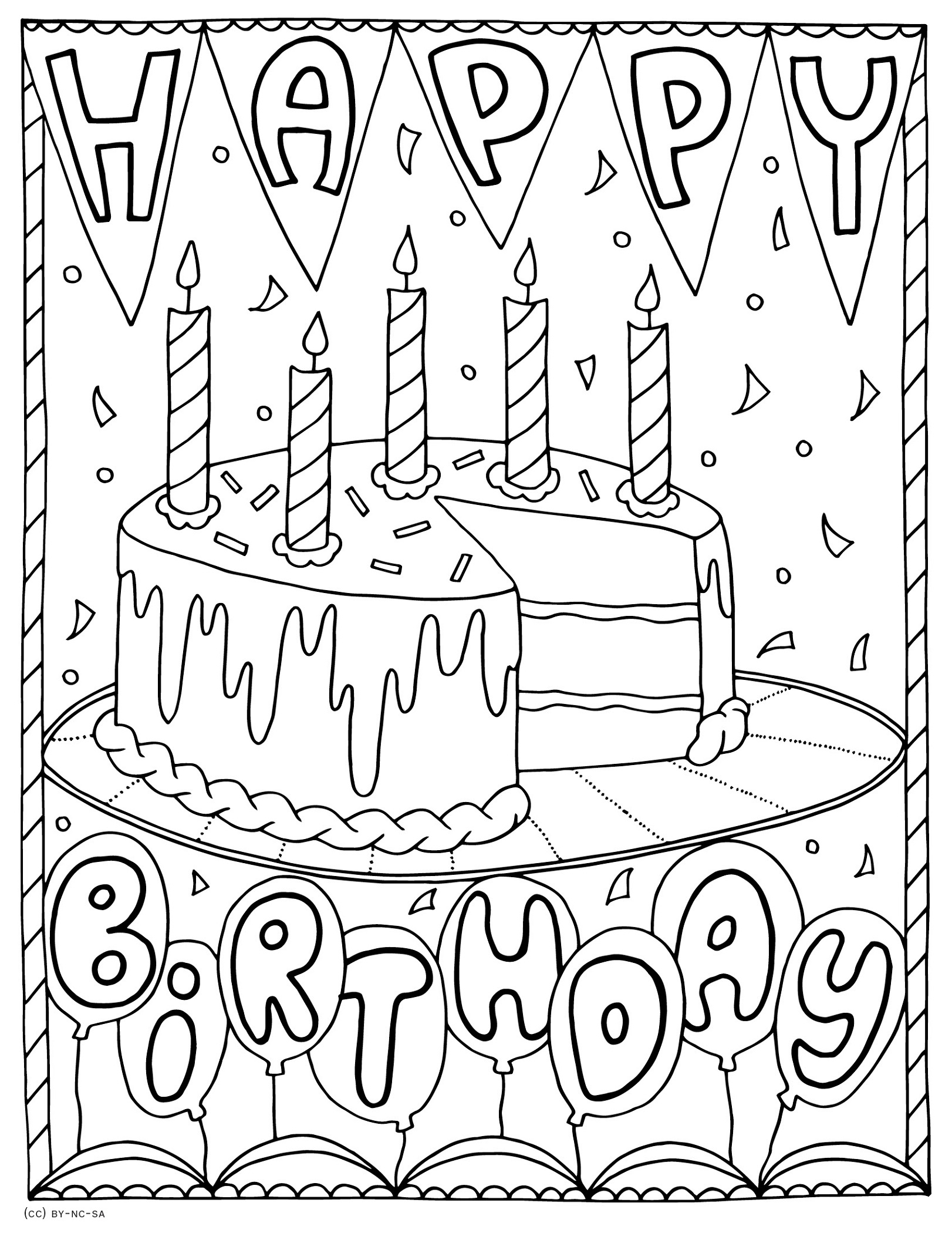 Happy Birthday Color Pages Printable Fun And Creative Ways To Celebrate